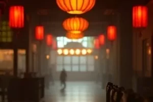 暗巷尽头一束斜射进来的微光